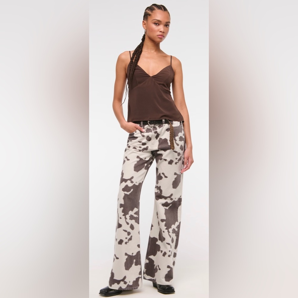 Abercrombie & Fitch Brown Camo Boot Cut Jeans